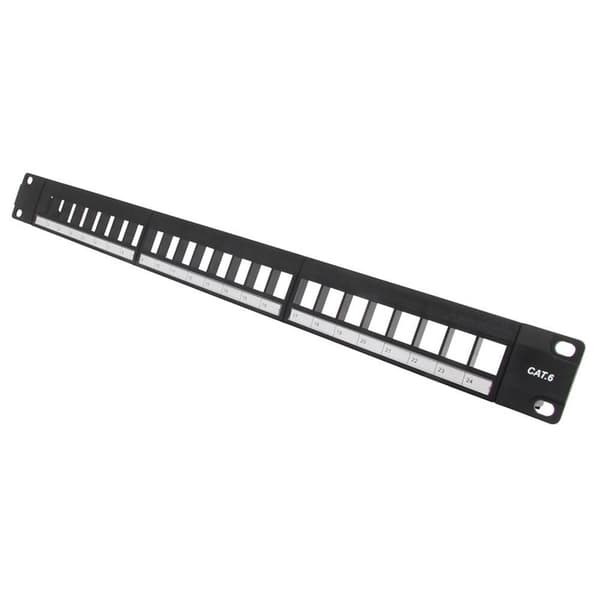 TRIAX Patchpanel 19" 1U Keystone CAT6 UTP 24 porte