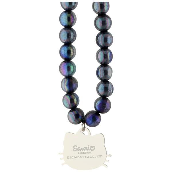 Hello Kitty -puhelinhihna Pearls Kitty Head Charm – Musta