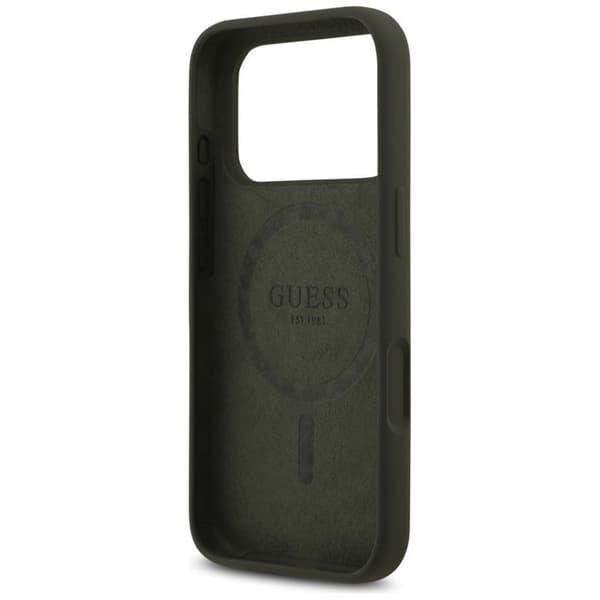Guess Mobilskal till iPhone 17 Pro MagSafe Silikon Triangle Logo - Khaki