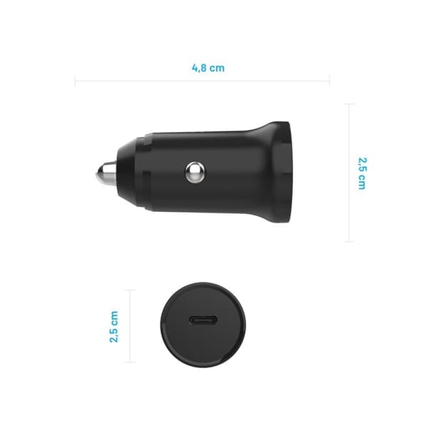FIXED Super Snabb Billaddare USB-C 30W PD Svart
