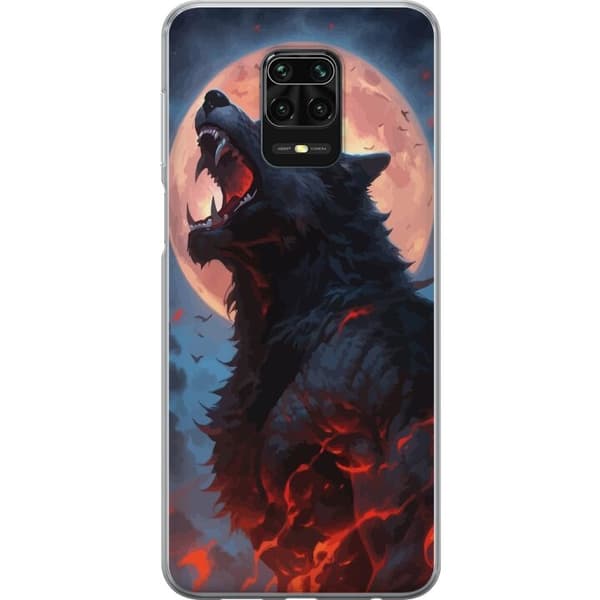 Telefontaske til Xiaomi Redmi Note 9S med Howling Wolf