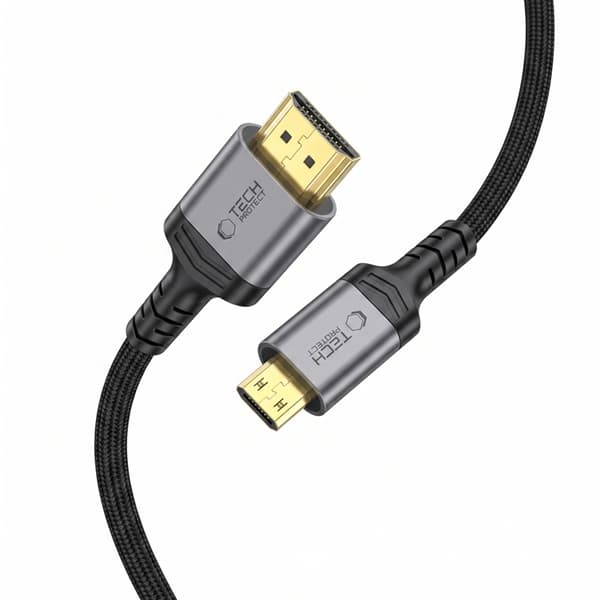 Tech-Protect-kaapeli Mini HDMI–HDMI 2.1 Ultraboost 2m - Musta