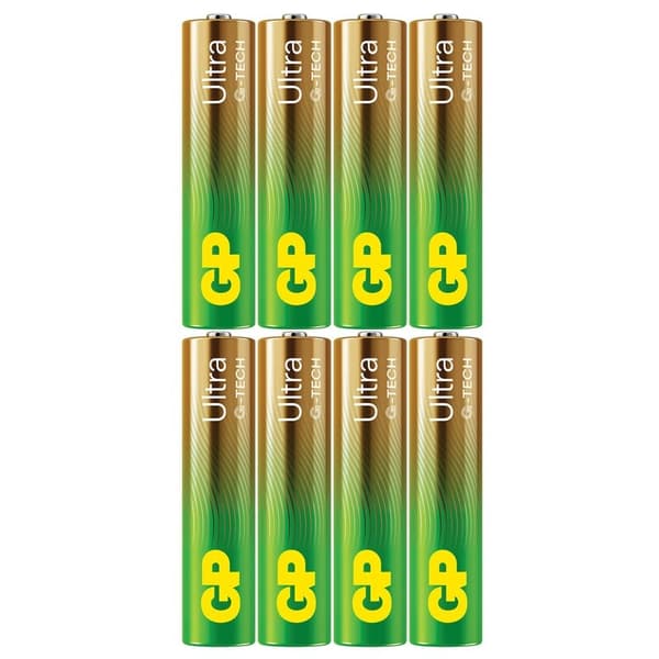 GP Batteri Ultra Alkaline AAA LR03 8-Pack