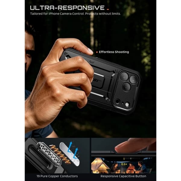 Supcase Mobilskal För iPhone 18 Pro/17 Pro Unicorn Beetle  Pro - Svart