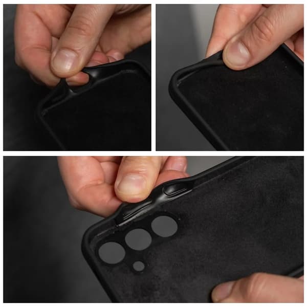 Telefontaske til Galaxy S25 Edge Silikone 2mm - Sort