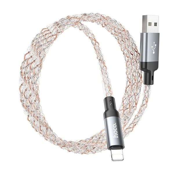 Hoco USB-A til Lightning Kabel 2.4A 1m U112 - Grå