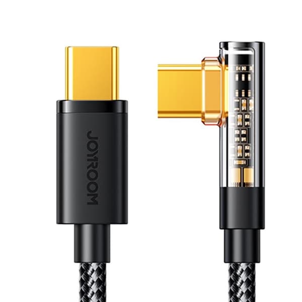 Joyroom Vinklet USB-C til USB-C Kabel 100W 1.2m - Sort