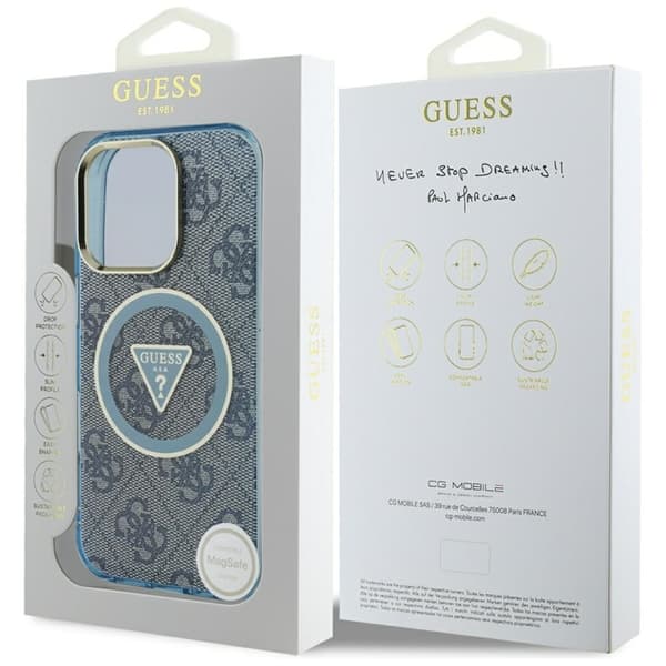 Guess Mobilskal till iPhone 16 Pro Max Magsafe Glitter - Blå
