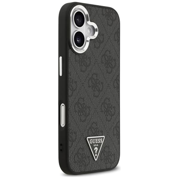 Guess Telefontaske til iPhone 17 MagSafe 4G Triangle Logo - Sort Sølv