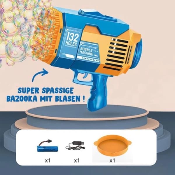 Bazooka Bubble® Blå Raketformet Boblemaskine til Børn