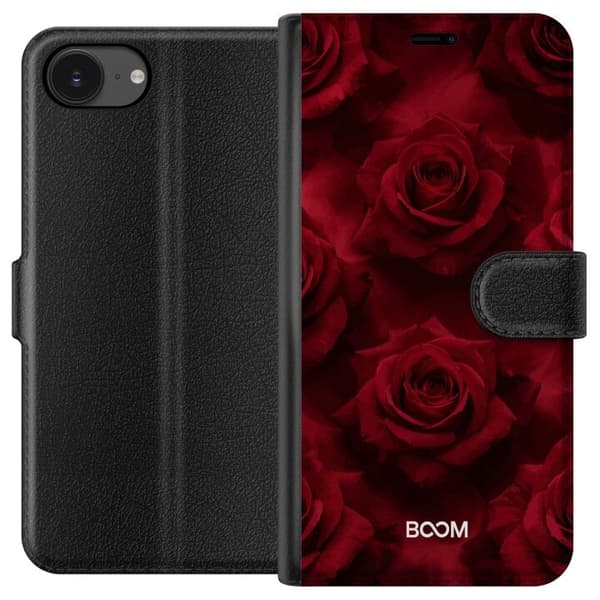 Plånboksfodral till Apple iPhone 16e med Crimson Rose