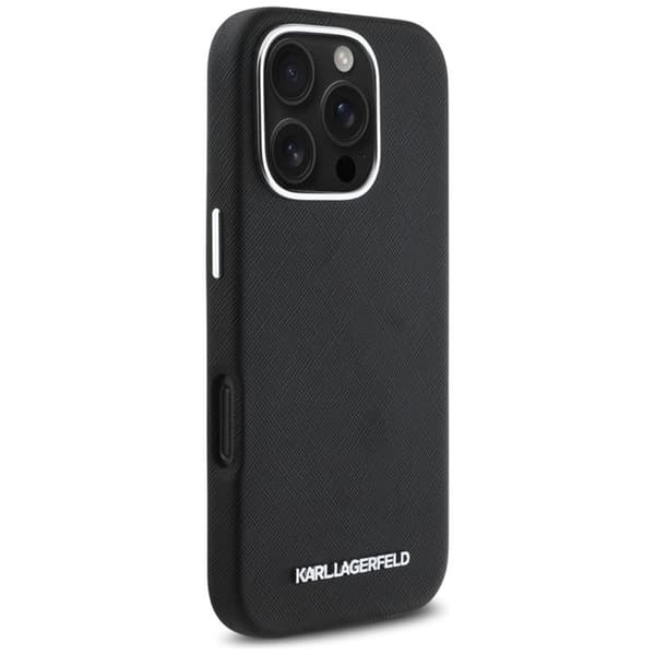 Karl Lagerfeld iPhone 16 Pro MagSafe Saffiano Fuldpakket Sort