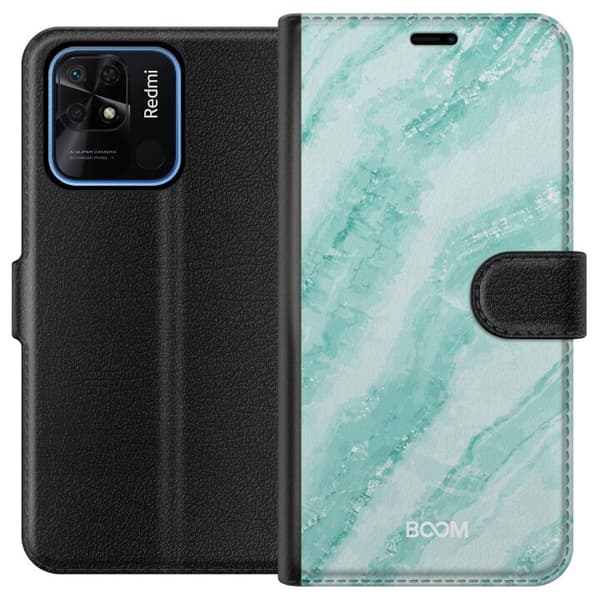 Plånboksfodral till Xiaomi Redmi 10C med Mint Marble