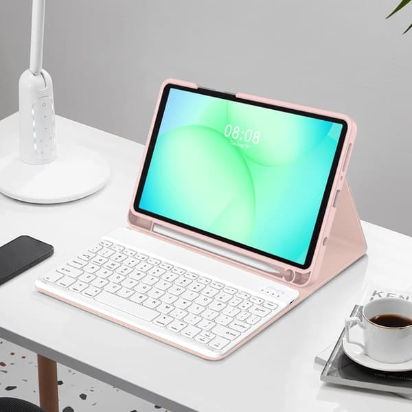 Tech-Protect Galaxy Tab A9 Tastaturetui - Lyserød