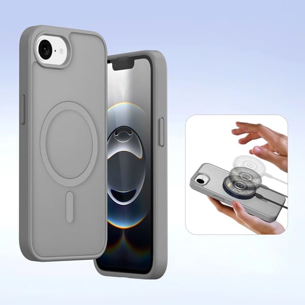 Dux Ducis iPhone 16e Plånboksfodral Lawa Läder - Grå
