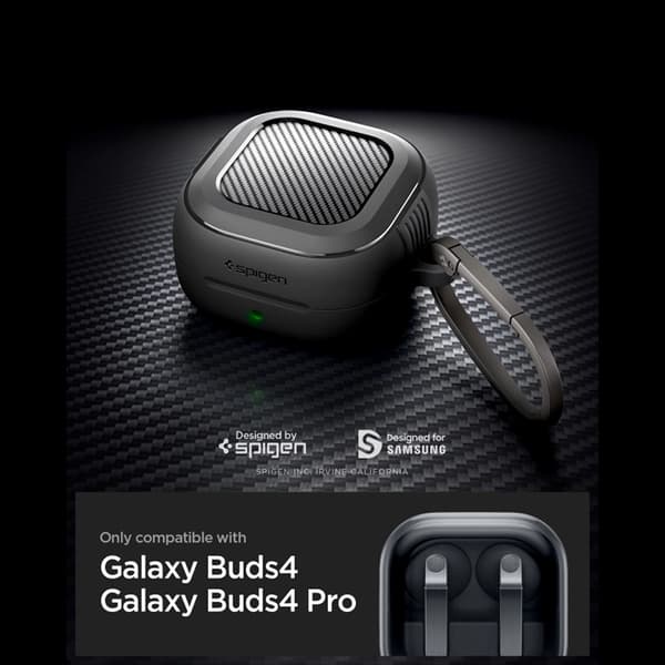 Spigen-kuori Galaxy Buds 4/4 Pro Rugged Armor - Mattamusta