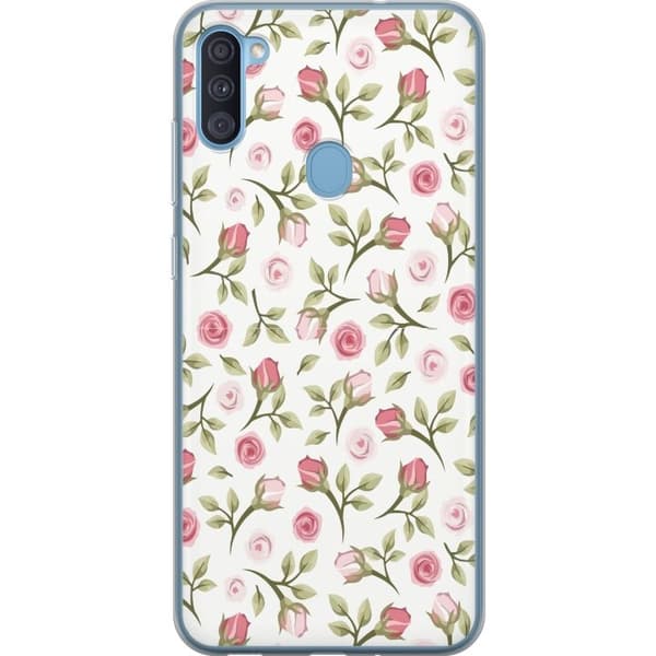 Telefontaske til Samsung Galaxy A11 med blomster