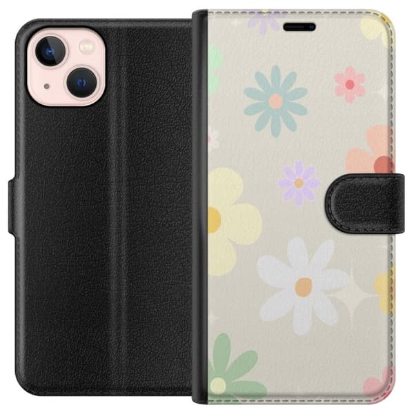 Apple iPhone 13 Pung Taske med Fejende Blomster