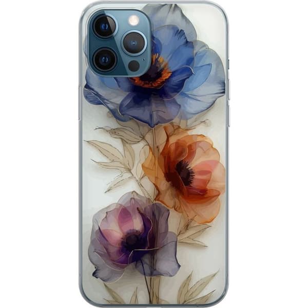 Taske til Apple iPhone 12 Pro med silkeblomster