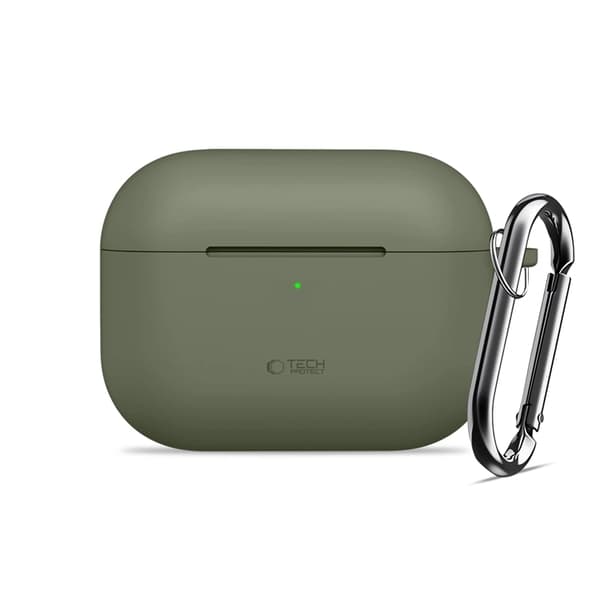 Tech-Protect Apple Airpods Pro 3 Etui Silikone Krog - Olivengrøn
