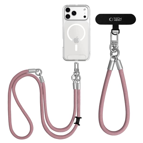 Tech-Protect Mobilrem Crossbody C10S - Rose/Titanium