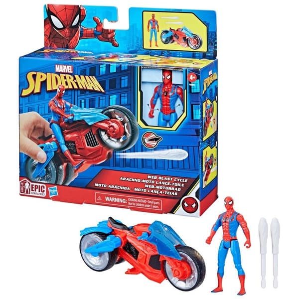 MARVEL Spider-Man 4 tommer køretøj og figur