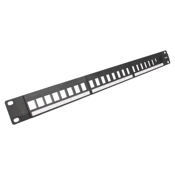 TRIAX Patch Panel 19" 1U Keystone CAT6 UTP 24 Portar