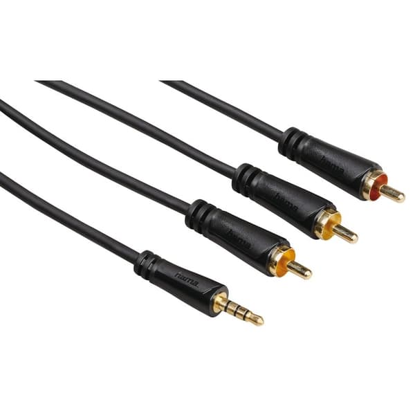HAMA Kabel 4pin 3.5mm-3xRCA Guld Sort 1.5m
