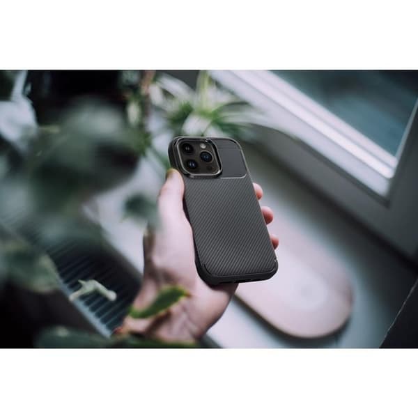 Telefontaske til iPhone 15 Pro Max Carbon Premium - Sort