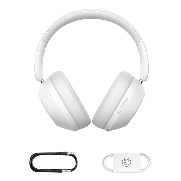 Baseus On-Ear Trådlösa Hörlurar Bluetooth 5.3 - Vit