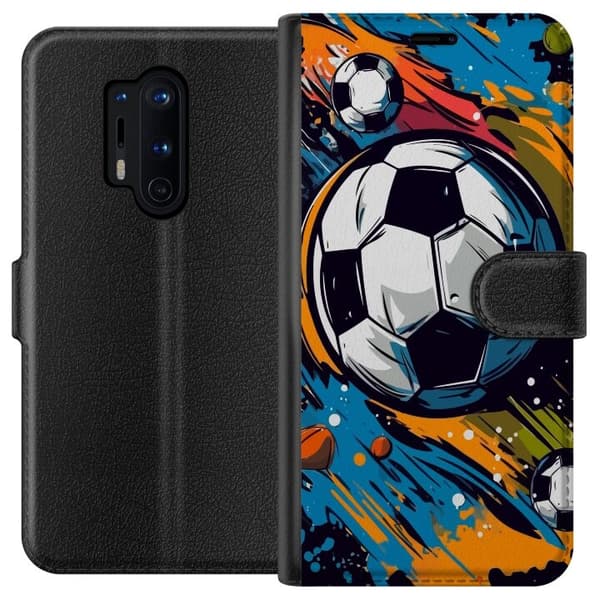 Plånboksfodral till OnePlus 8 Pro med Fotbollar