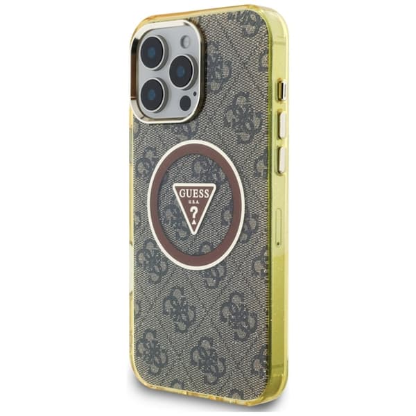 Guess Telefontaske til iPhone 16 Pro Max Magsafe Glitter - Brun