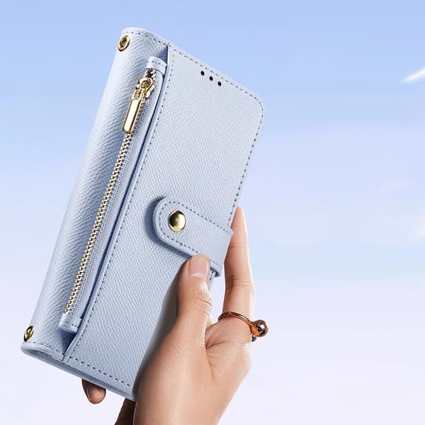 Dux Ducis iPhone 15 Pro Max Plånboksfodral Lawa Läder - Blå