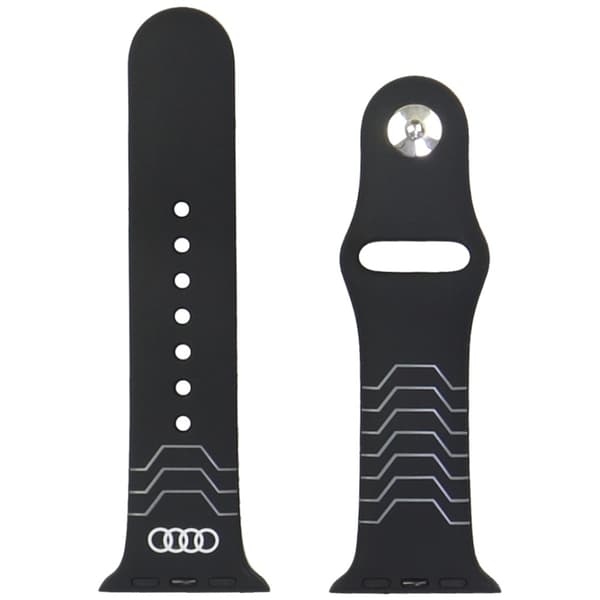Audi Apple Watch 40/41/42mm ranneke Geometric Pattern - Musta