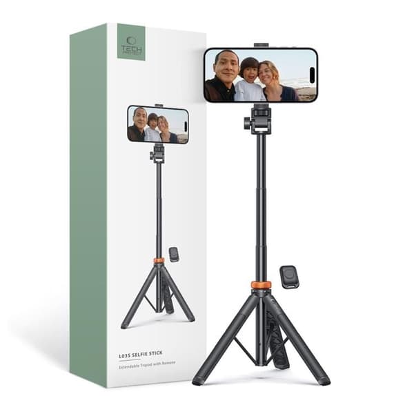 Tech-Protect Bluetooth Selfie Stick Tripod L03S - Musta