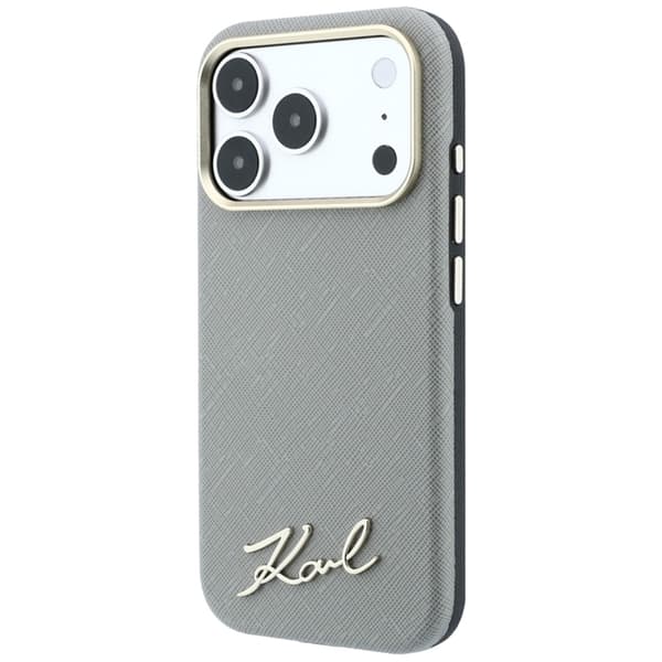 Karl Lagerfeld -puhelinkotelo iPhone 18 Pro/17 Pro Magsafe Saffiano Small Script