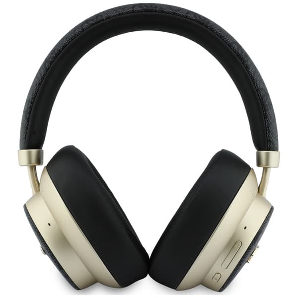 Guess On-Ear Hörlurar Bluetooth ENC 4G Gold Script Metal - Svart