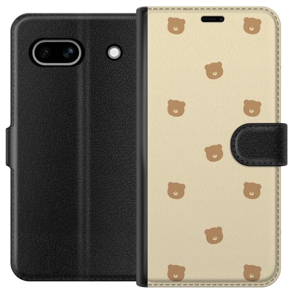 Pung Taske til Google Pixel 7a med bjørnemønster