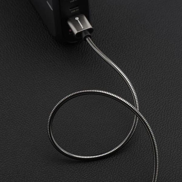 Forcell USB-A till USB-C 66W Kabel 3A 1m QC4.0 C234 - Silver
