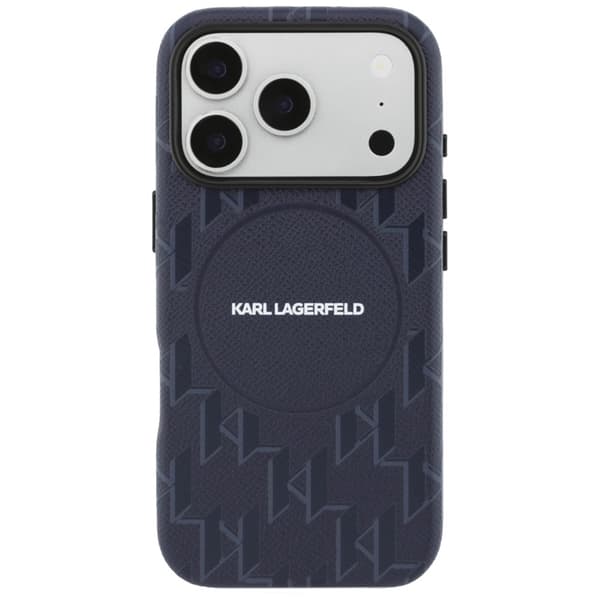 Karl Lagerfeld Mobilskal För iPhone 17 Pro Monogram logo - Blå