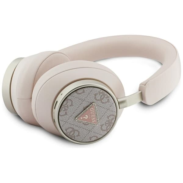 Guess Over-Ear Hörlurar ENC Bluetooth 4G Triangle Logo - Rosa