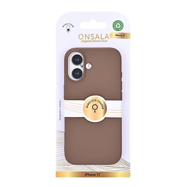 ONSALA iPhone 17 -silikonikuori - Suklaa