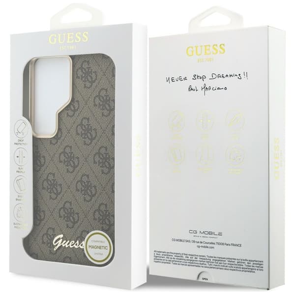 Guess Mobilskal För Galaxy S26 Ultra MagSafe 4G Script - Brun