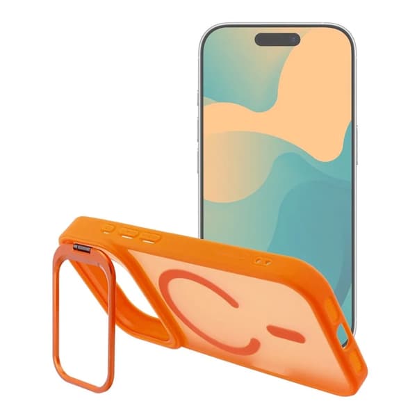 Forcell Mobilskal För iPhone 17 Pro Magsafe Shadow Stand - Orange