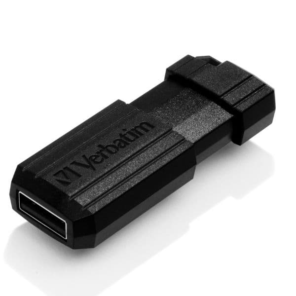 Verbatim Pendrive 128GB USB-A 2.0 PinStripe - Sort