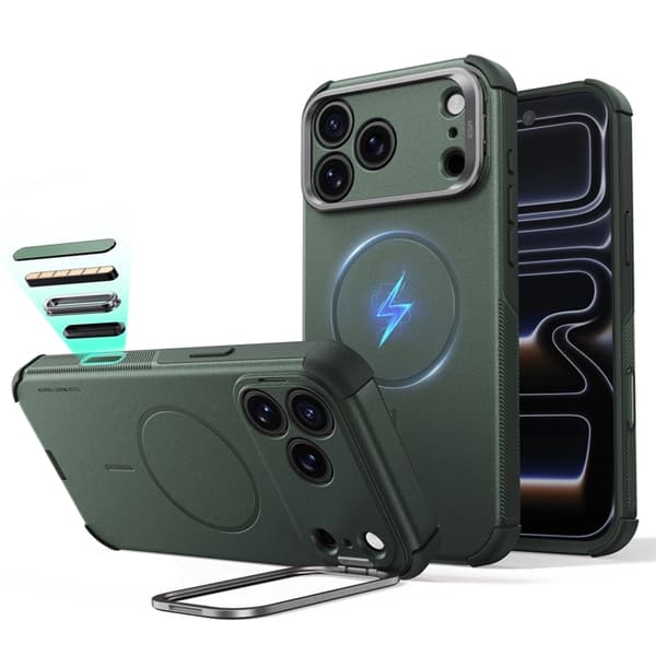 ESR Mobilskal För iPhone 18 Pro/17 Pro Magsafe Cyber Touch Kickstand - Grön