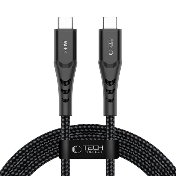 Tech-Protect USB-C–USB-C-kaapeli Ultraboost 2m 100W - Musta