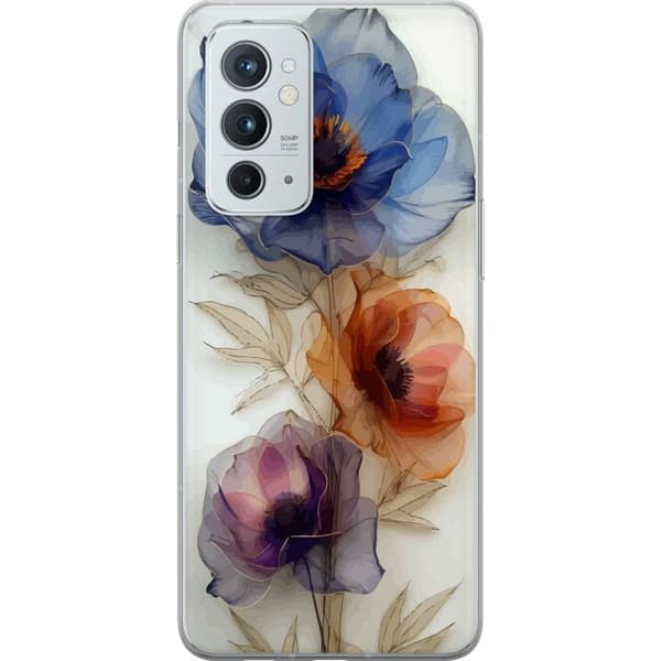 Taske til OnePlus 9RT 5G med silkeblomster