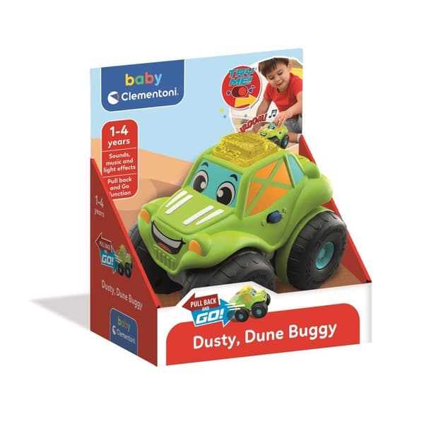 CLEMENTONI Stunt Wheels Pullback-auto Dune Buggy