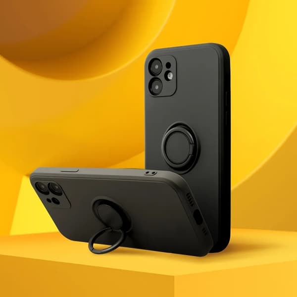 Mobilskal till iPhone 17 Silikon Ring - Svart